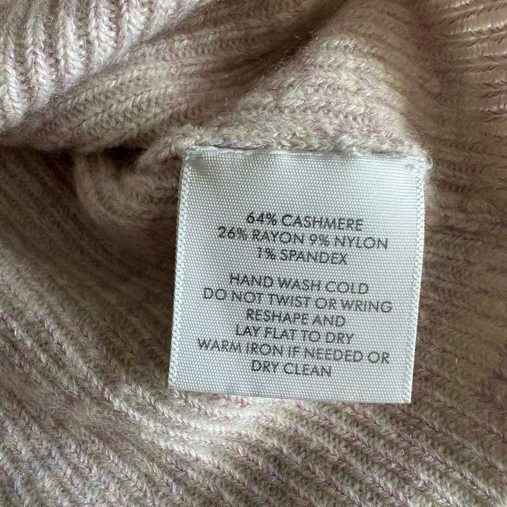 White + Warren Soft Pink Ribbed Sweater - Picture 8 of 9